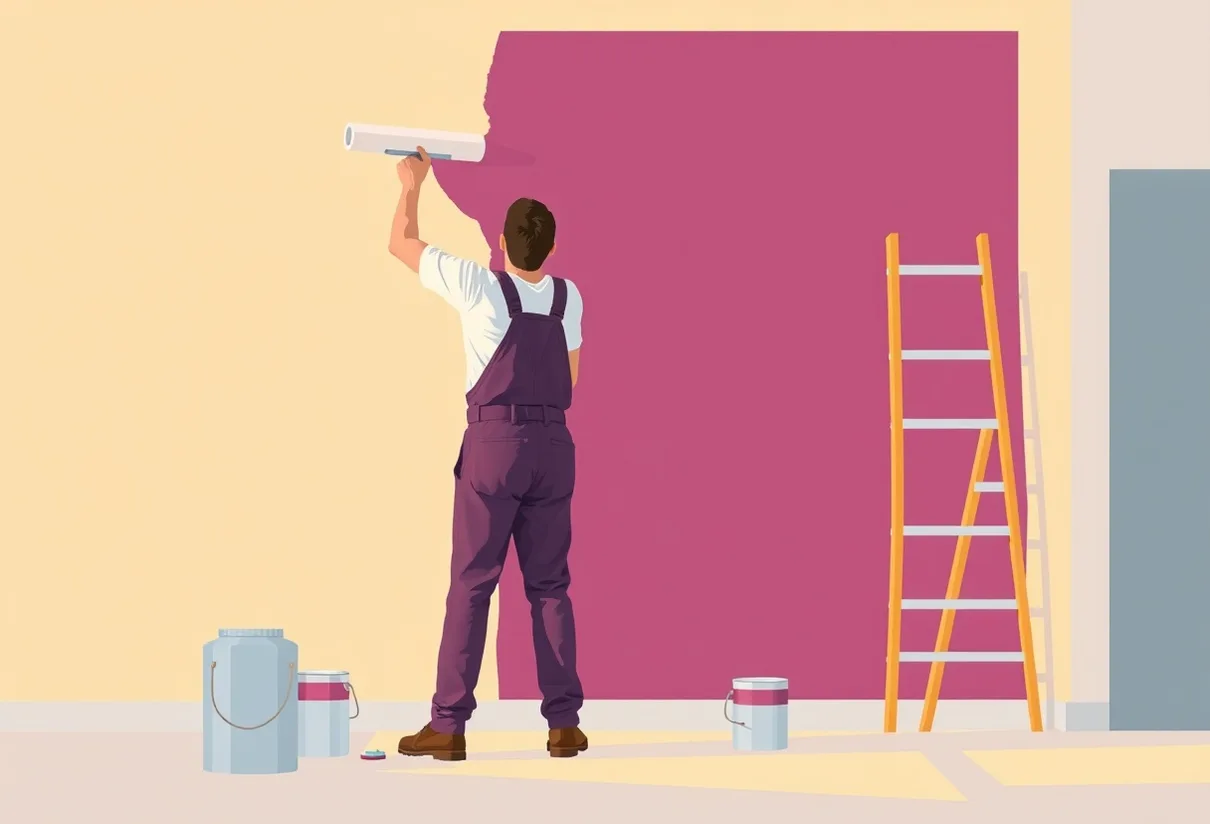 Peintre Moret-Loing-et-Orvanne 77250 en intervention sur un chantier